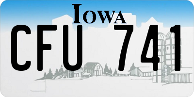 IA license plate CFU741