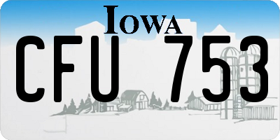 IA license plate CFU753