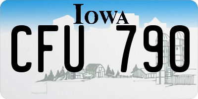 IA license plate CFU790