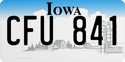 IA license plate CFU841