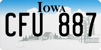 IA license plate CFU887