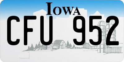 IA license plate CFU952