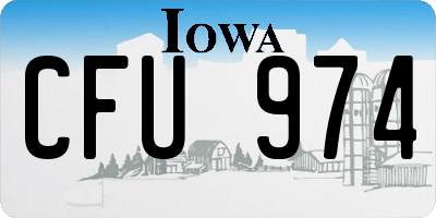 IA license plate CFU974
