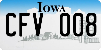 IA license plate CFV008