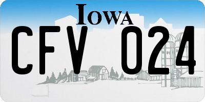 IA license plate CFV024