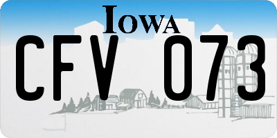 IA license plate CFV073