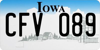 IA license plate CFV089