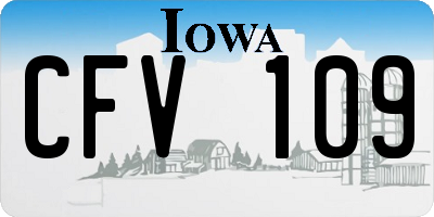 IA license plate CFV109