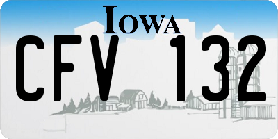 IA license plate CFV132