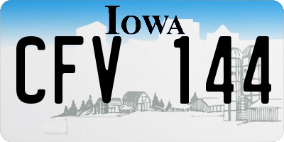 IA license plate CFV144