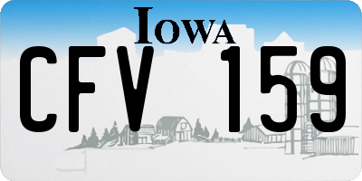 IA license plate CFV159