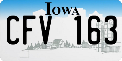 IA license plate CFV163