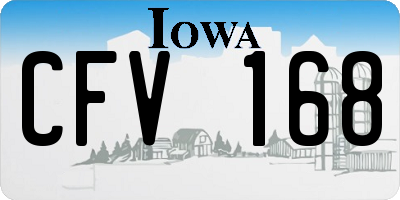 IA license plate CFV168