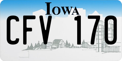 IA license plate CFV170