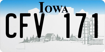 IA license plate CFV171