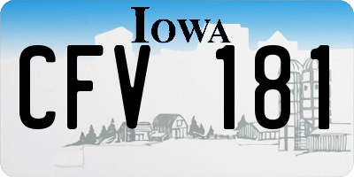IA license plate CFV181