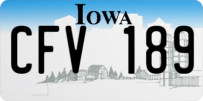 IA license plate CFV189