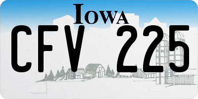 IA license plate CFV225