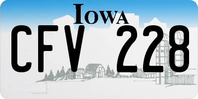 IA license plate CFV228