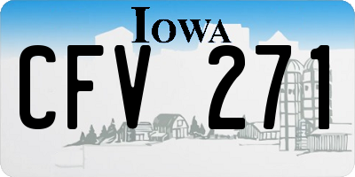 IA license plate CFV271