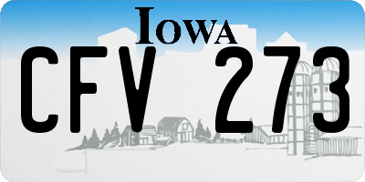 IA license plate CFV273