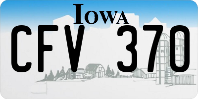 IA license plate CFV370