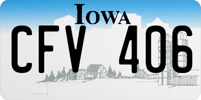 IA license plate CFV406