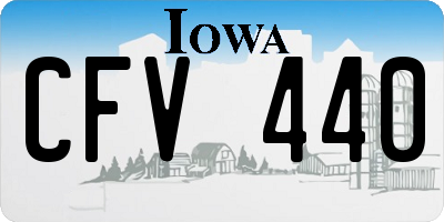 IA license plate CFV440