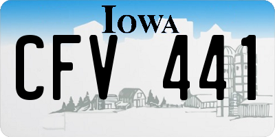 IA license plate CFV441