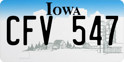 IA license plate CFV547