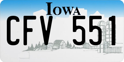 IA license plate CFV551