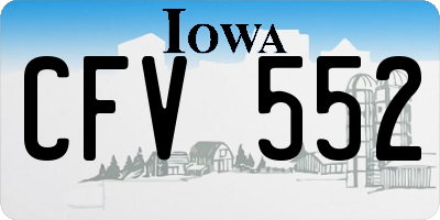 IA license plate CFV552