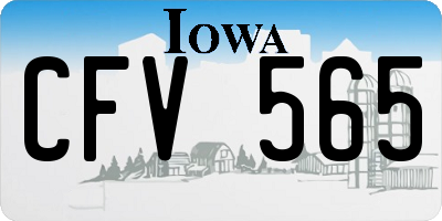 IA license plate CFV565