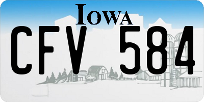 IA license plate CFV584