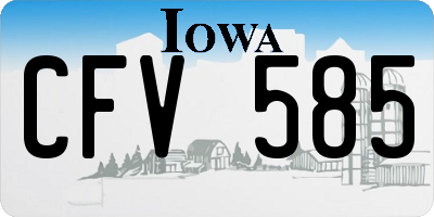 IA license plate CFV585