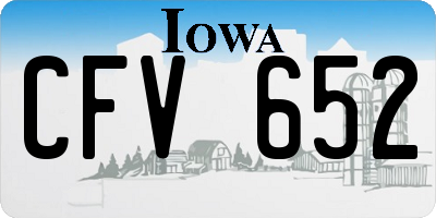 IA license plate CFV652