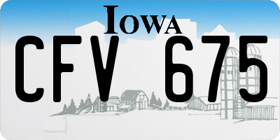 IA license plate CFV675