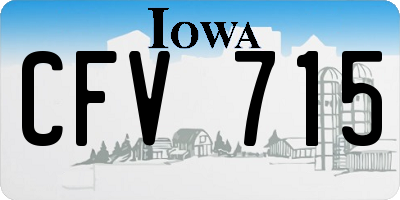 IA license plate CFV715
