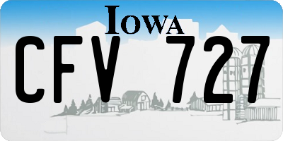 IA license plate CFV727