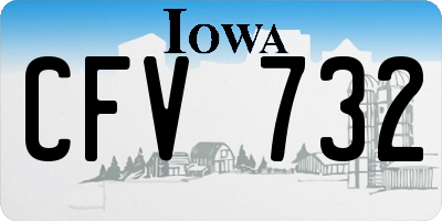 IA license plate CFV732