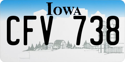 IA license plate CFV738