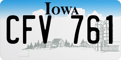 IA license plate CFV761