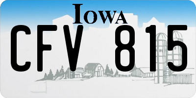 IA license plate CFV815