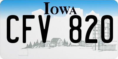 IA license plate CFV820