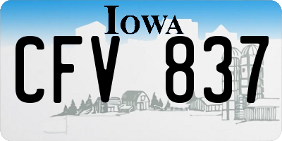 IA license plate CFV837