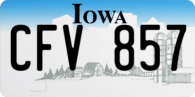 IA license plate CFV857