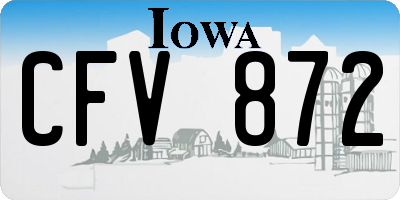 IA license plate CFV872