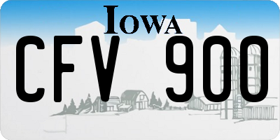 IA license plate CFV900