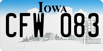 IA license plate CFW083