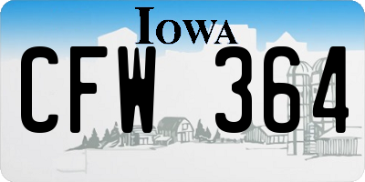 IA license plate CFW364